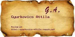 Gyurkovics Attila névjegykártya
