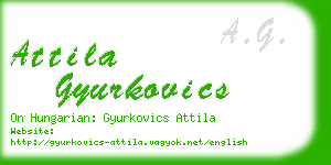 attila gyurkovics business card